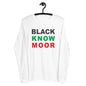 Black Know Moor Unisex Long Sleeve Tee - Amerukhan Basics Clothing - T-Shirts