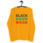 Black Know Moor Unisex Long Sleeve Tee - Amerukhan Basics Clothing - T-Shirts