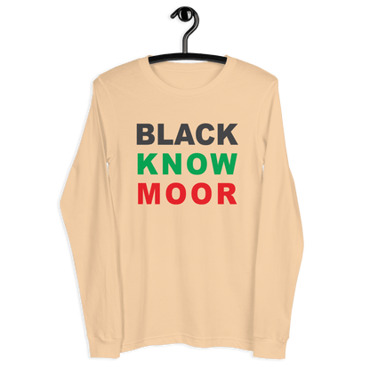 Black Know Moor Unisex Long Sleeve Tee - Amerukhan Basics Clothing - T-Shirts