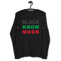 Black Know Moor Unisex Long Sleeve Tee - Amerukhan Basics Clothing - T-Shirts