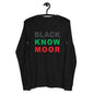 Black Know Moor Unisex Long Sleeve Tee - Amerukhan Basics Clothing - T-Shirts