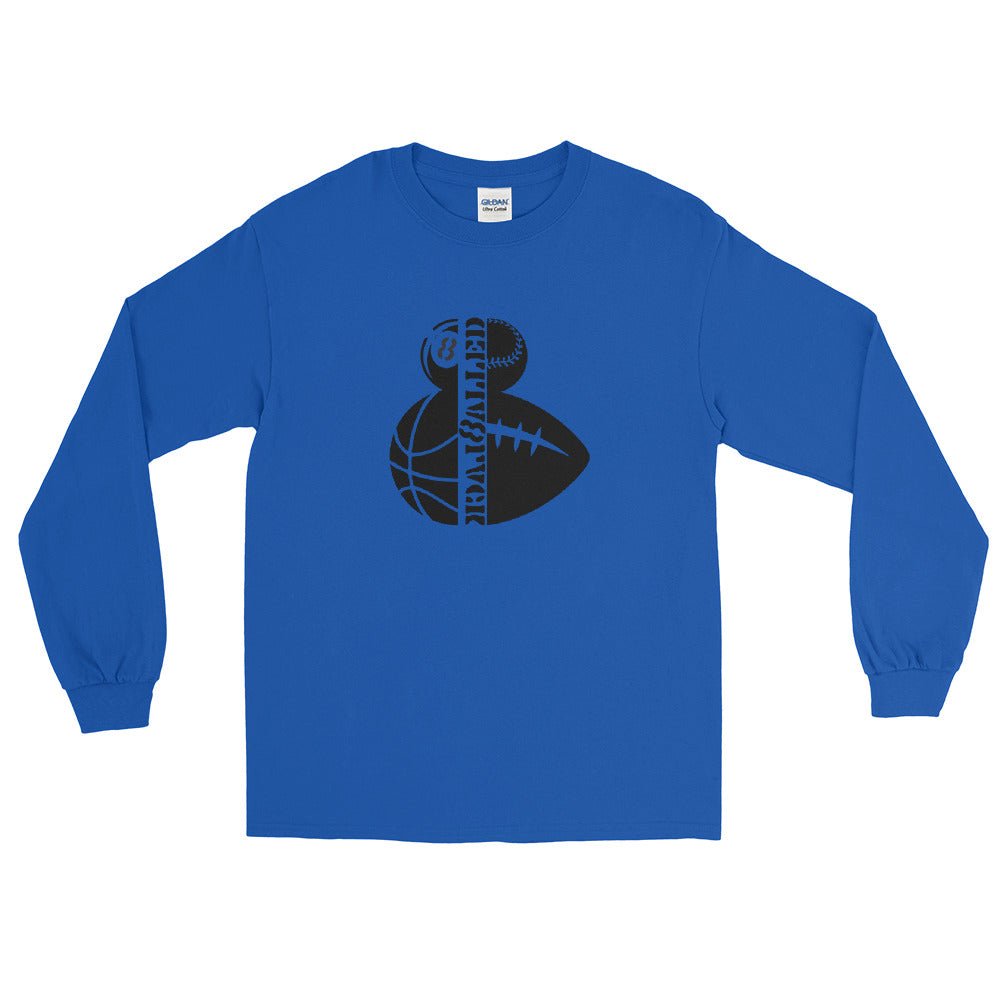 BlackBalled Ball Emblems Men’s Long Sleeve Shirt - Amerukhan Basics Clothing - T-Shirts
