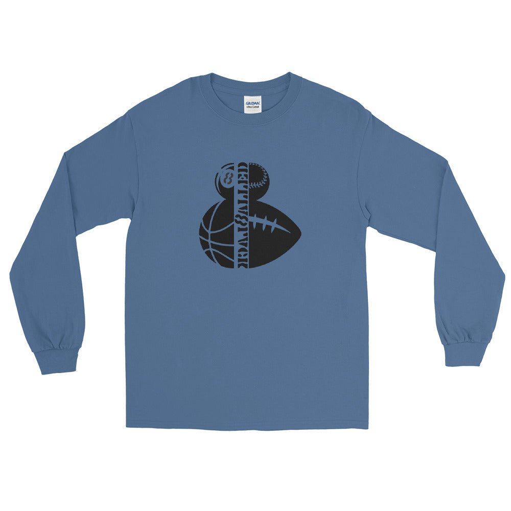 BlackBalled Ball Emblems Men’s Long Sleeve Shirt - Amerukhan Basics Clothing - T-Shirts