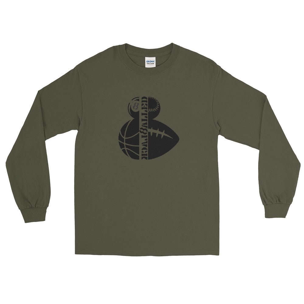 BlackBalled Ball Emblems Men’s Long Sleeve Shirt - Amerukhan Basics Clothing - T-Shirts