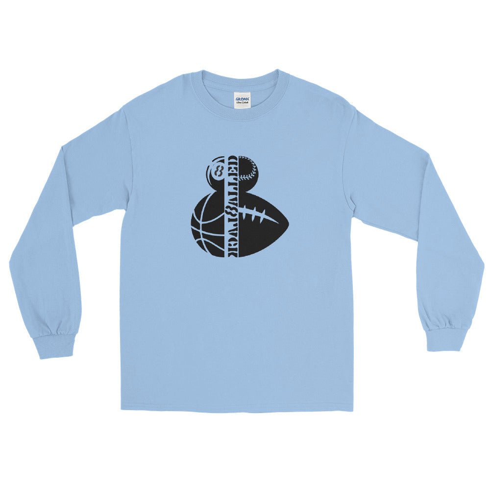 BlackBalled Ball Emblems Men’s Long Sleeve Shirt - Amerukhan Basics Clothing - T-Shirts
