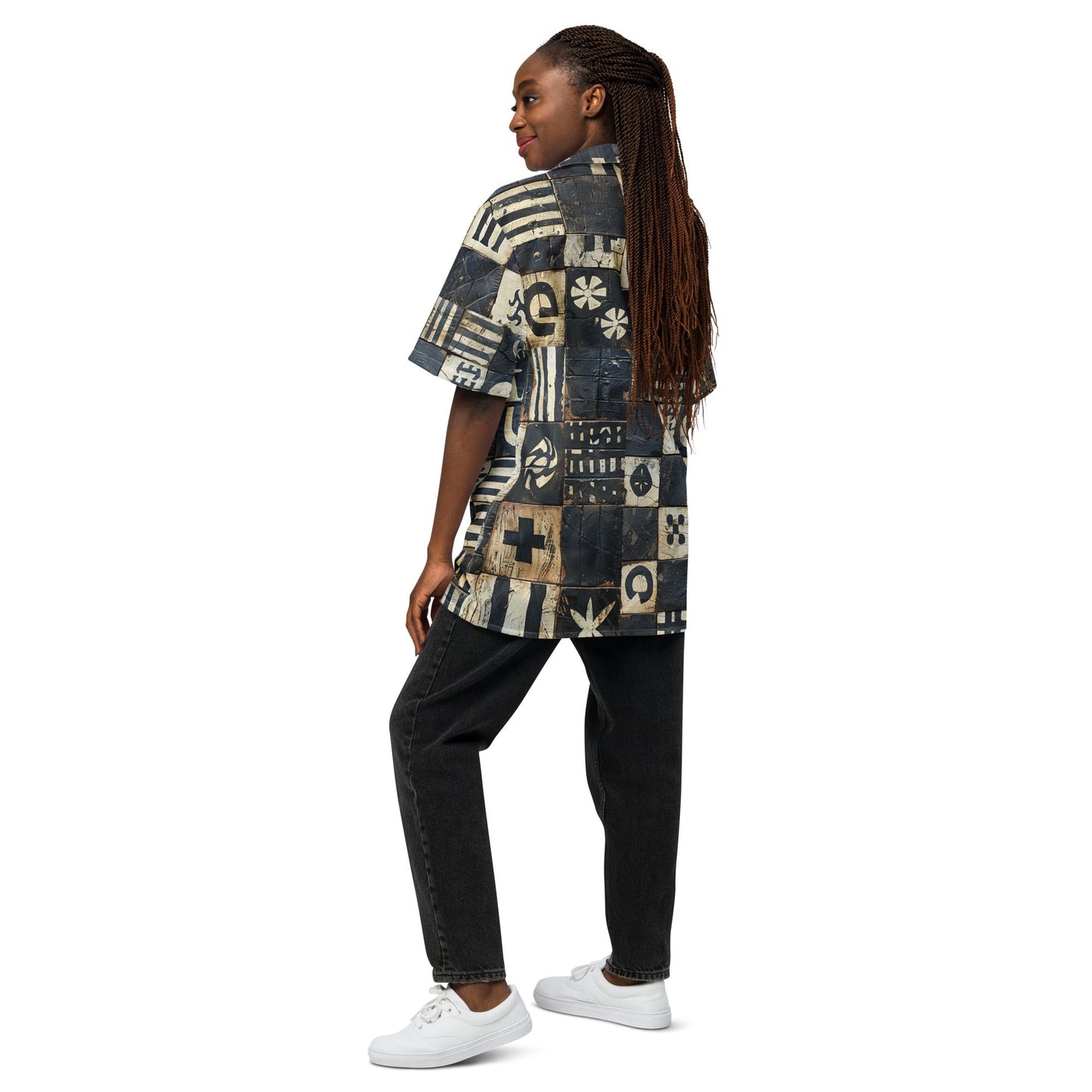 Block print Camp Shirt - Amerukhan Basics Clothing - 