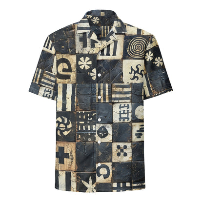 Block print Camp Shirt - Amerukhan Basics Clothing - 