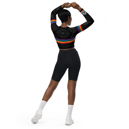 Chakra Horizon long - sleeve crop top - Amerukhan Basics Clothing - 