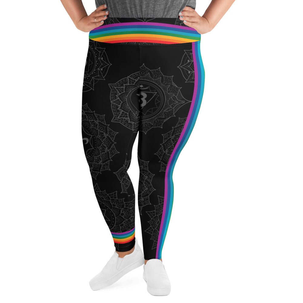 Chakra Horizon Plus Size Leggings - Amerukhan Basics Clothing - 