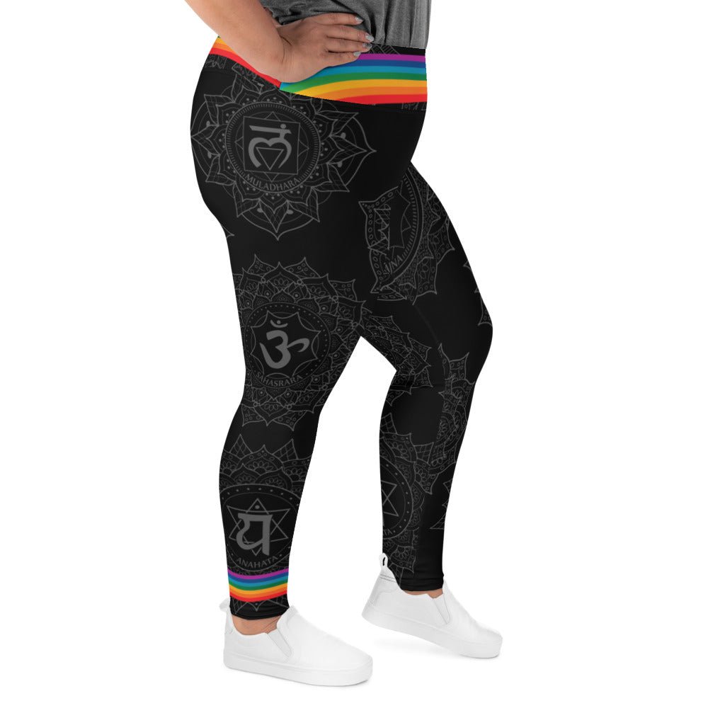 Chakra Horizon Plus Size Leggings - Amerukhan Basics Clothing - 