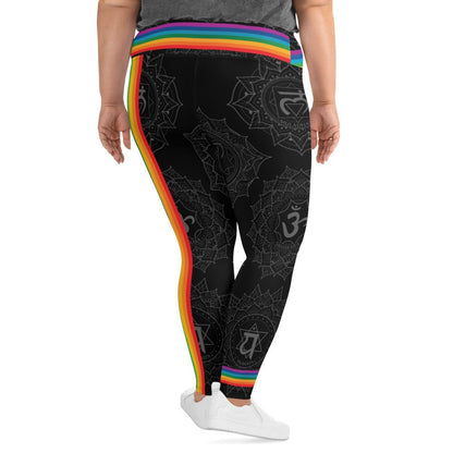 Chakra Horizon Plus Size Leggings - Amerukhan Basics Clothing - 