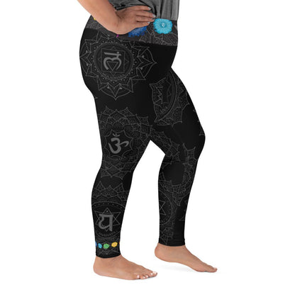 Chakra Yoga Plus Size Leggings - Amerukhan Basics Clothing - 