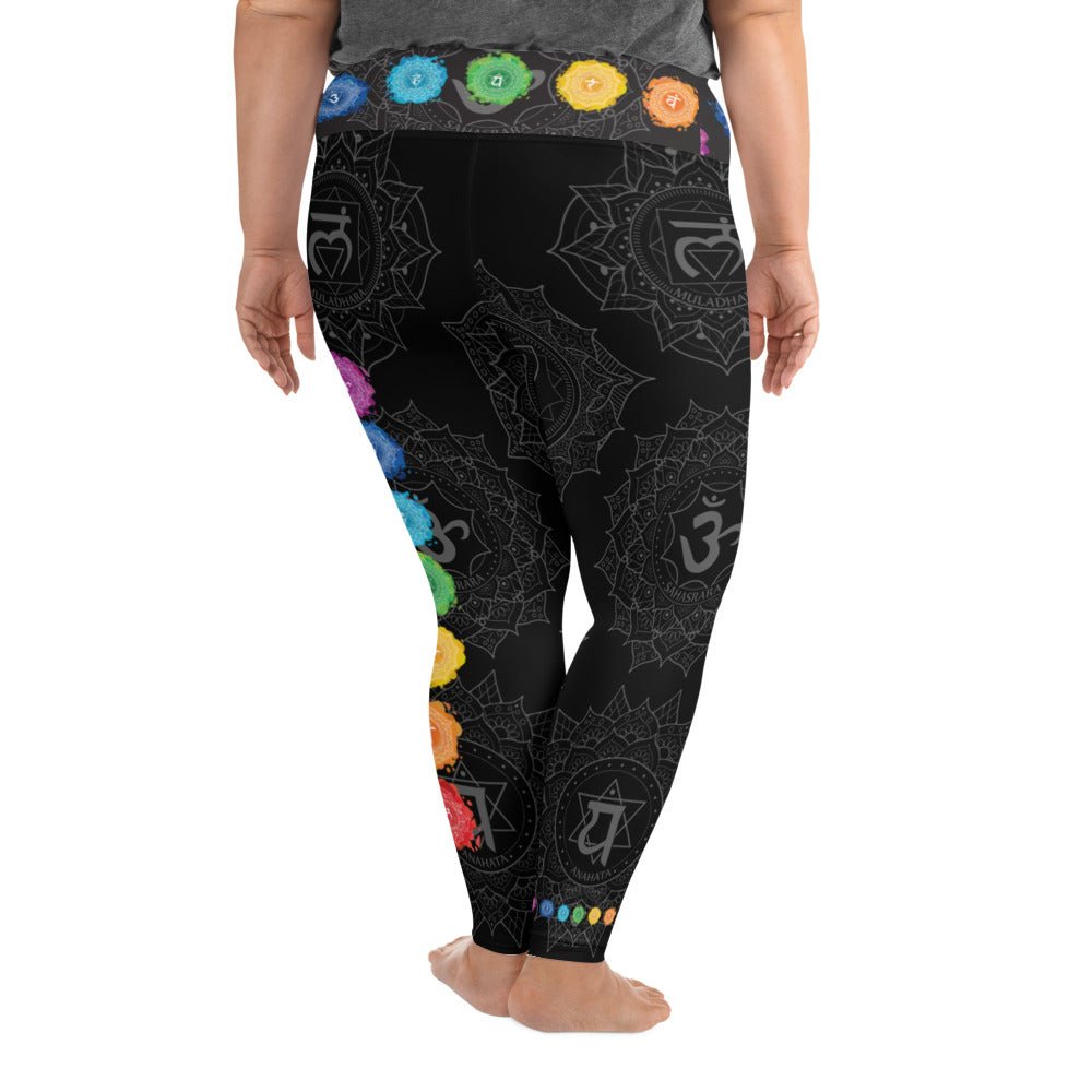 Chakra Yoga Plus Size Leggings - Amerukhan Basics Clothing - 