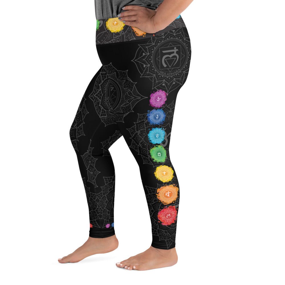 Chakra Yoga Plus Size Leggings - Amerukhan Basics Clothing - 