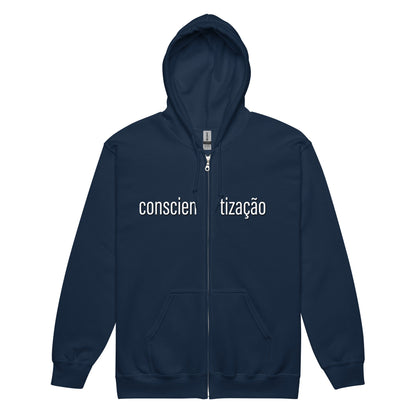 conscientização - critical consciousness zip hoodie - Amerukhan Basics Clothing - 