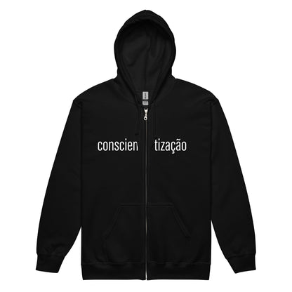 conscientização - critical consciousness zip hoodie - Amerukhan Basics Clothing - 