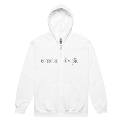 conscientização - critical consciousness zip hoodie - Amerukhan Basics Clothing - 