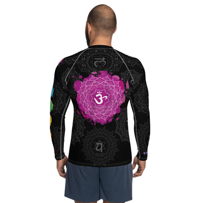 Crown Chakra Men's Rash Guard - Amerukhan Basics Clothing - T-Shirts