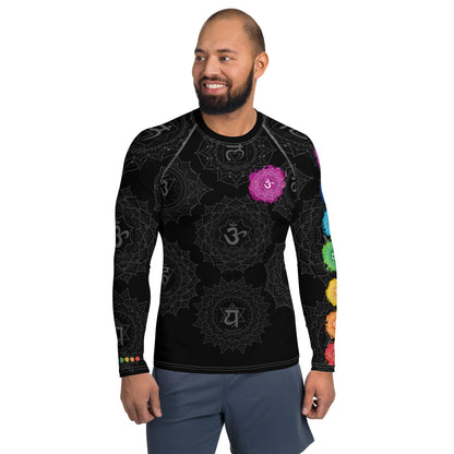 Crown Chakra Men's Rash Guard - Amerukhan Basics Clothing - T-Shirts