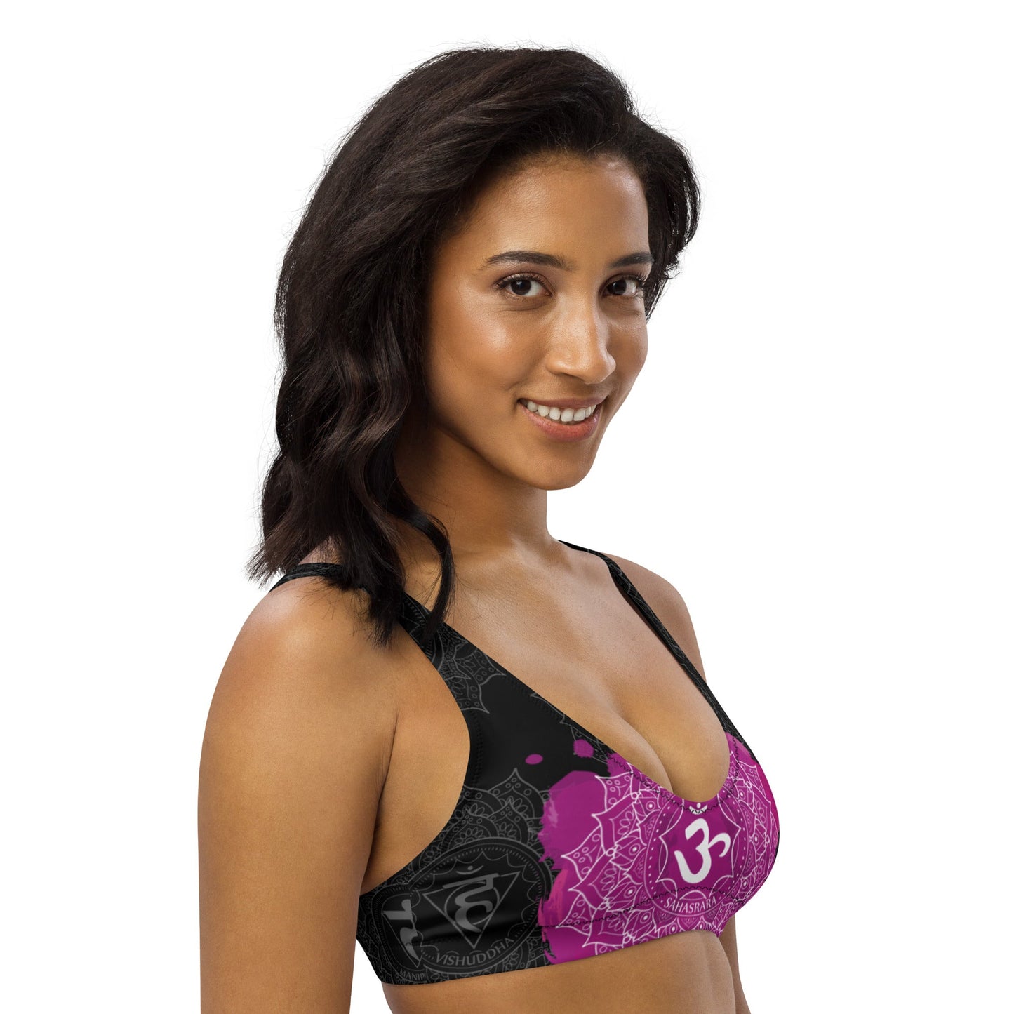 Crown Chakra padded bikini top - Amerukhan Basics Clothing - 