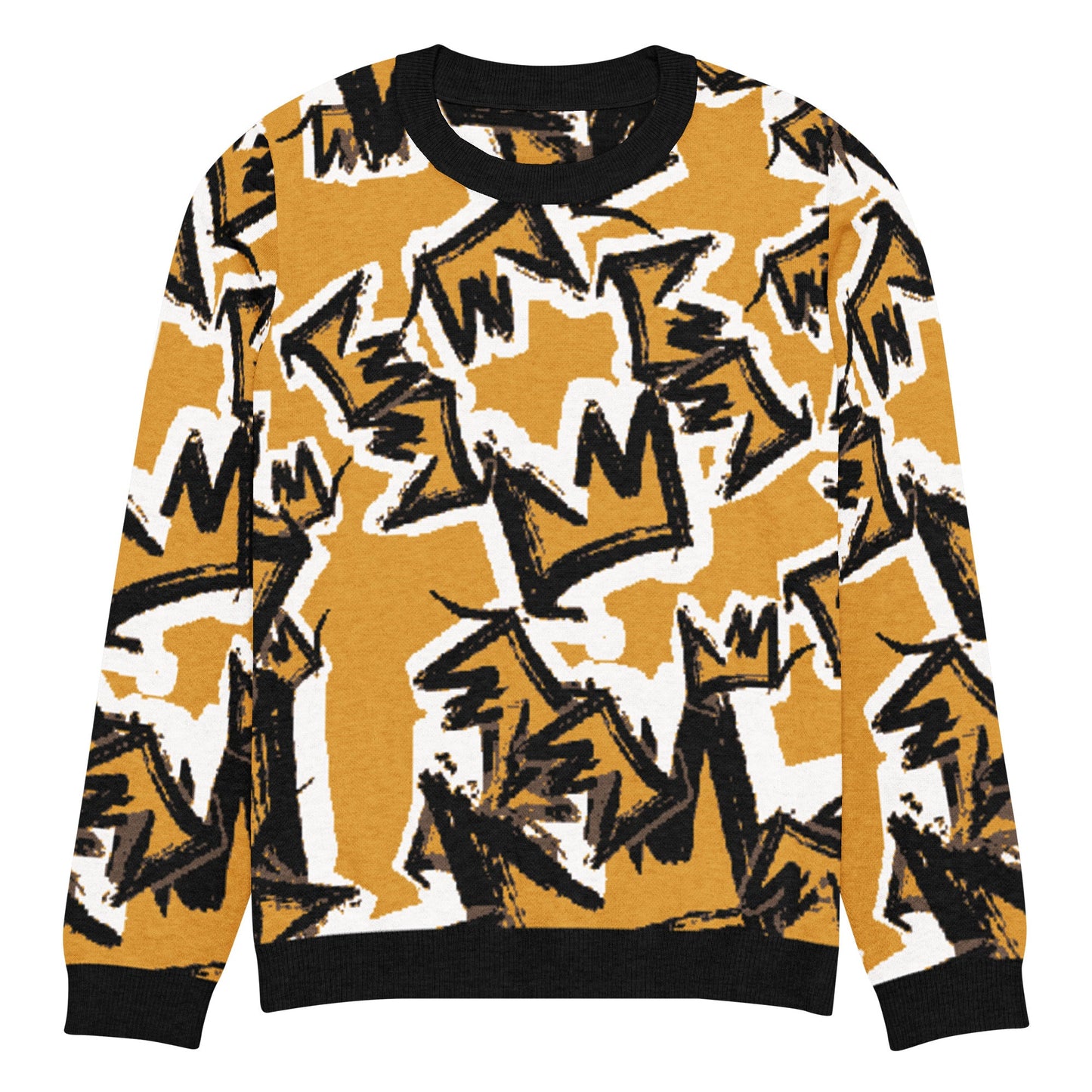 CRWN Knitted crew neck sweater - Amerukhan Basics Clothing - 