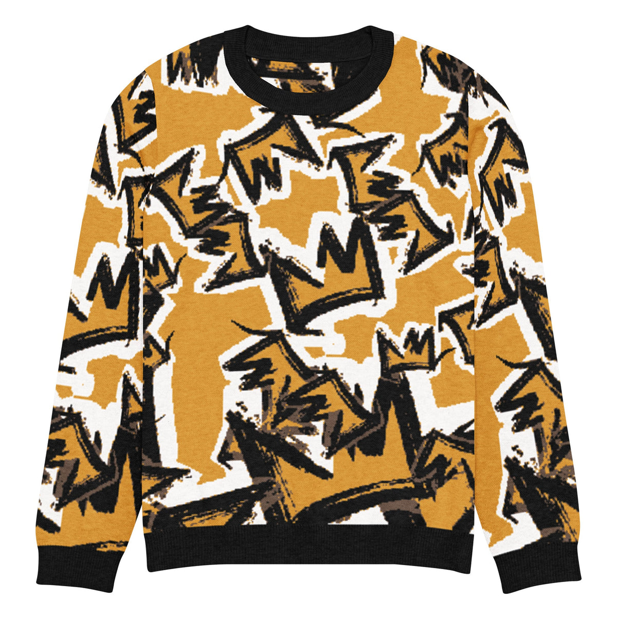 CRWN Knitted crew neck sweater - Amerukhan Basics Clothing - 