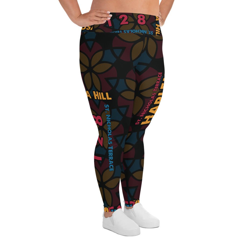 Da Hill 128 street All - Over Print Plus Size Harlem USA Leggings - Amerukhan Basics Clothing - Leggings