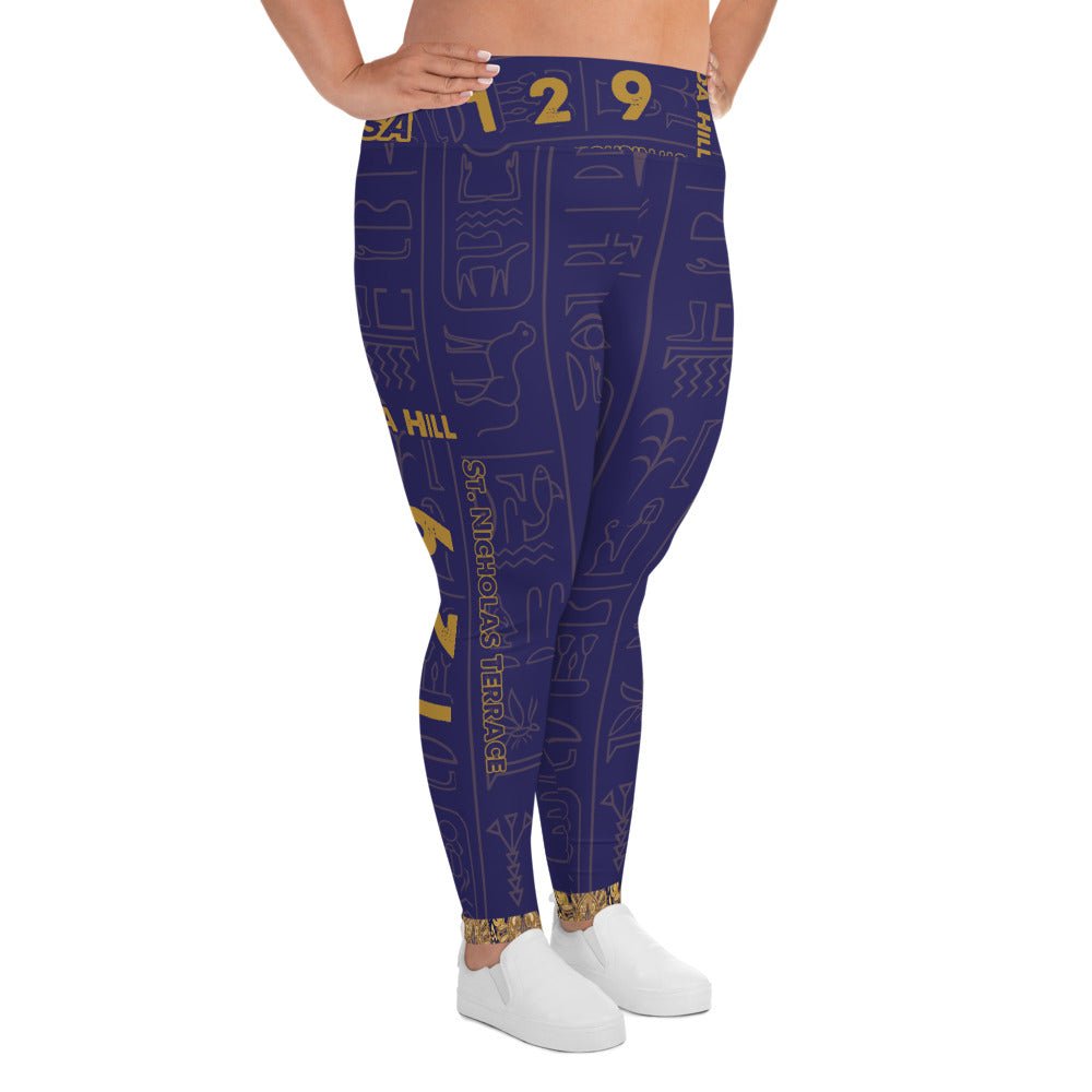 Da Hill 129 street All - Over Print Plus Size Harlem USA Leggings - Amerukhan Basics Clothing - Leggings