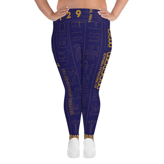 Da Hill 129 street All - Over Print Plus Size Harlem USA Leggings - Amerukhan Basics Clothing - Leggings