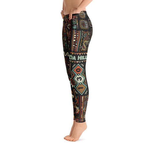 Da Hill 130 Street All - Over Print Harlem USA Leggings - Amerukhan Basics Clothing - Leggings