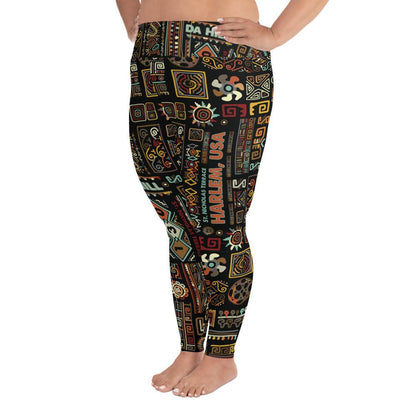 Da Hill 130 street All - Over Print Plus Size Harlem USA Leggings - Amerukhan Basics Clothing - Leggings