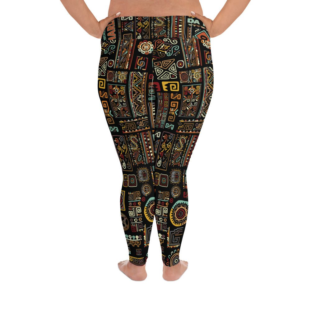 Da Hill 130 street All - Over Print Plus Size Harlem USA Leggings - Amerukhan Basics Clothing - Leggings