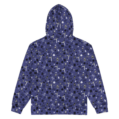 Da Hill '24 Blue Zip Hoodie - Amerukhan Basics Clothing - 