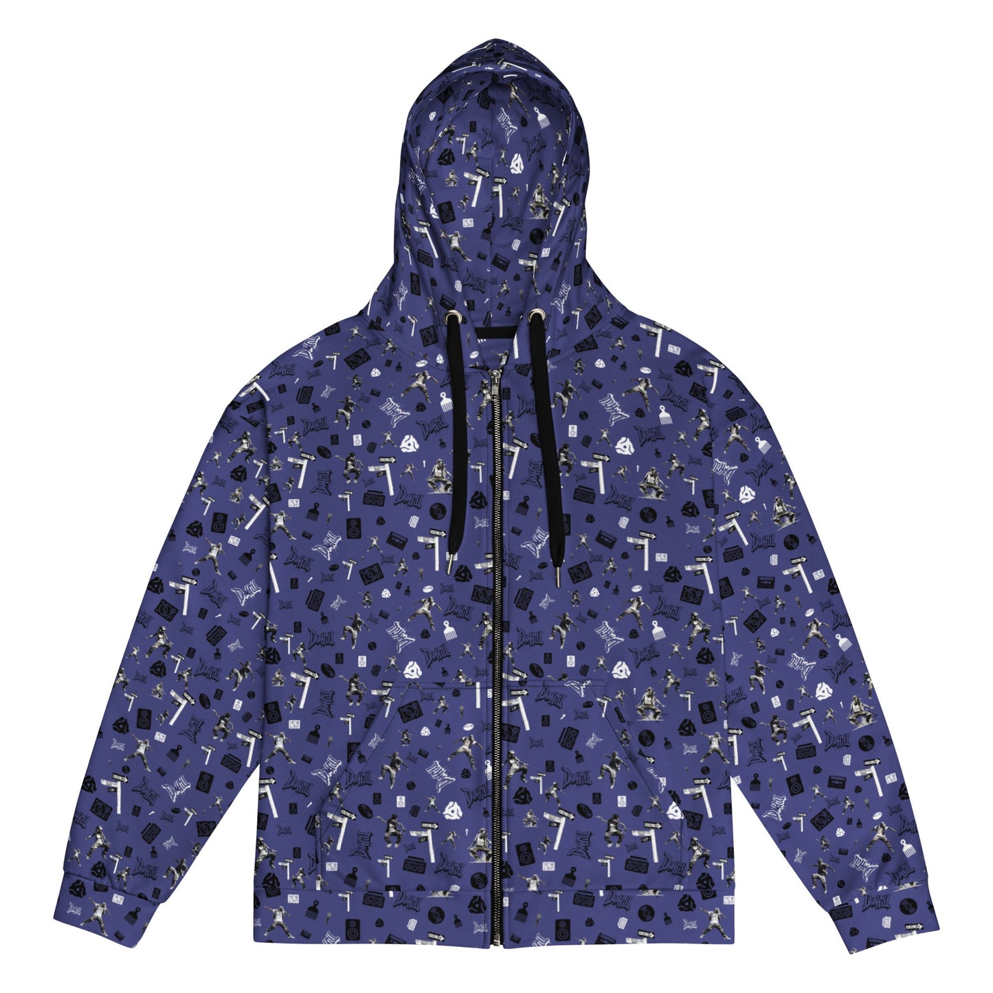 Da Hill '24 Blue Zip Hoodie - Amerukhan Basics Clothing - 