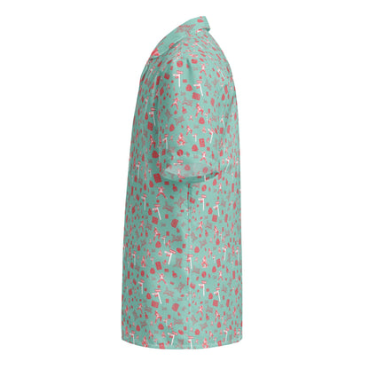 Da Hill '24 Teal Camp Shirt - Amerukhan Basics Clothing - 