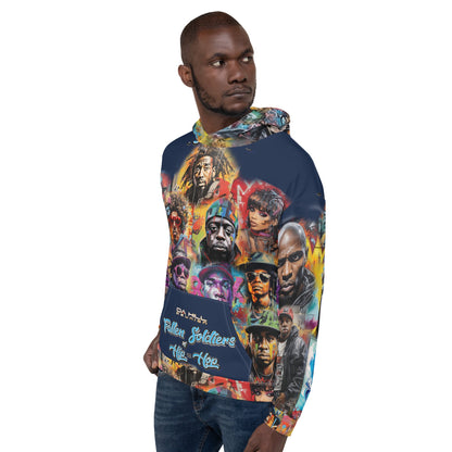 Da Hill Fallen Soldiers of Hip Hop Hoodie - Amerukhan Basics Clothing - 