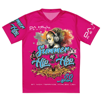 Da Hill - Summer of Hip Hop All - Over Tee - Hot Pink (2X+) - Amerukhan Basics Clothing - T-Shirts