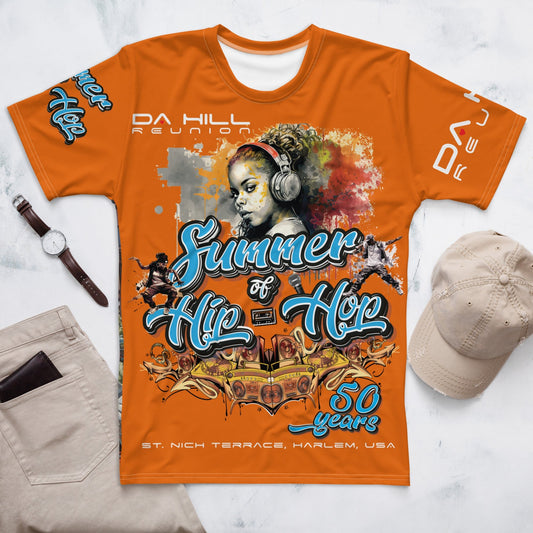 Da Hill - Summer of Hip - Hop Overall Tee - Orange - Amerukhan Basics Clothing - T-Shirts