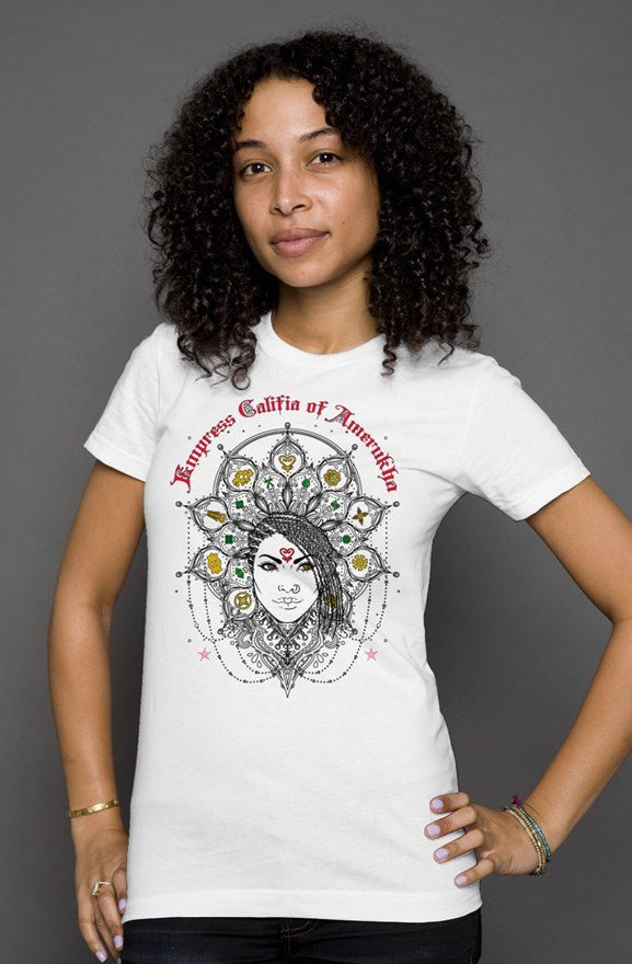 Empress Califia of Amerukha womens t shirt - Amerukhan Basics Clothing - T-Shirts