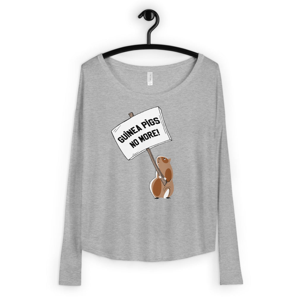 Guinea Pig No More! Ladies' Long Sleeve Tee - Amerukhan Basics Clothing - T-Shirts