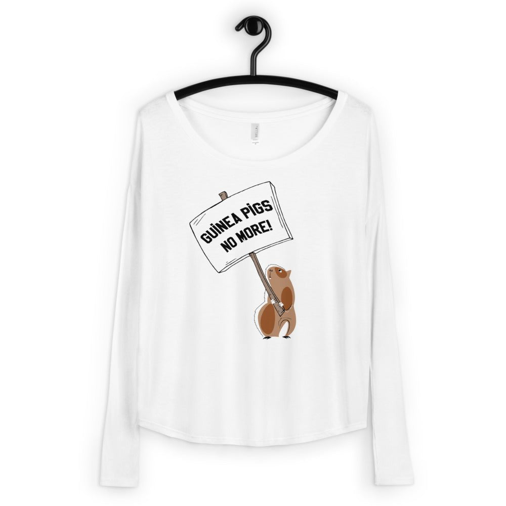 Guinea Pig No More! Ladies' Long Sleeve Tee - Amerukhan Basics Clothing - T-Shirts