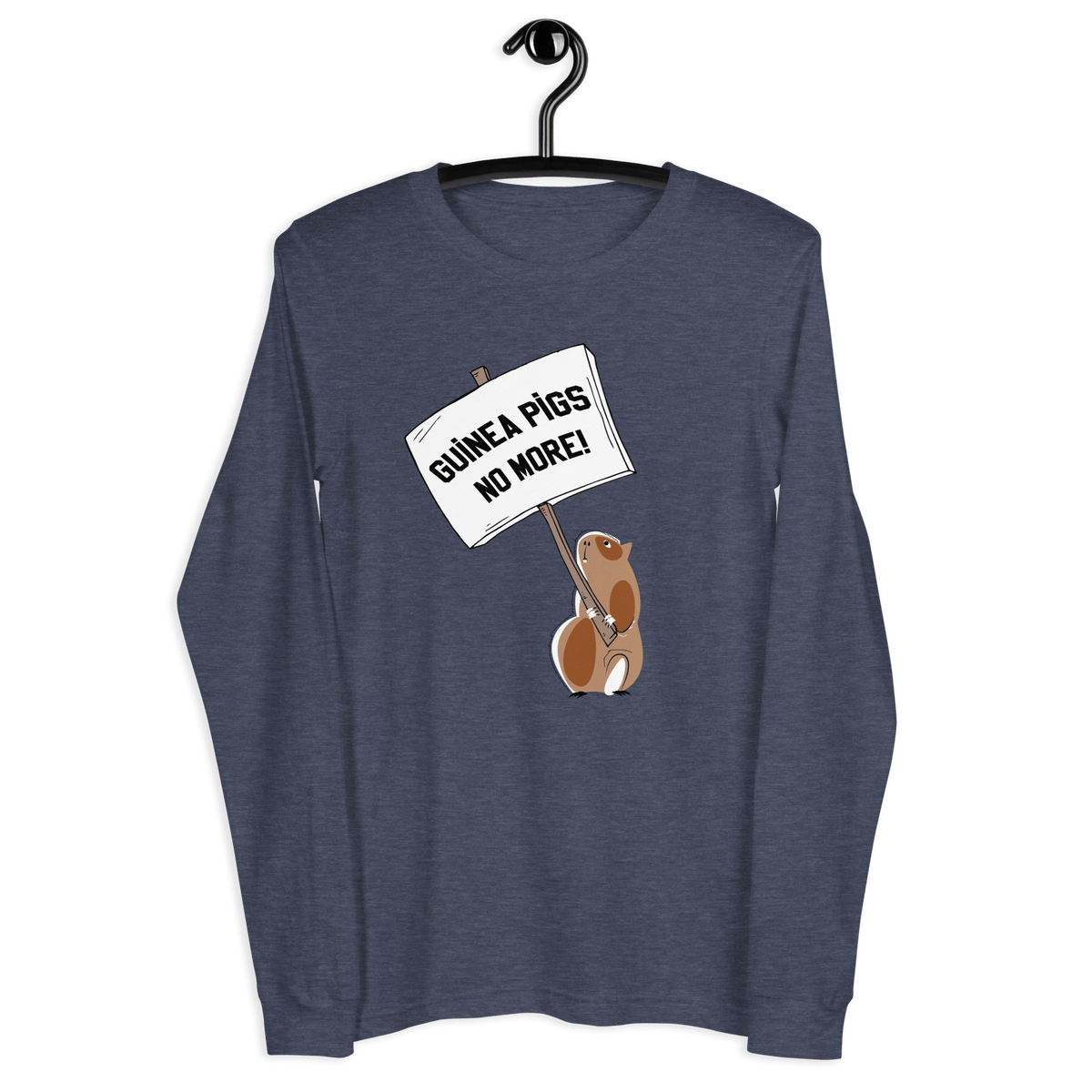 Guinea Pigs No More! Unisex Long Sleeve Tee - Amerukhan Basics Clothing - T-Shirts