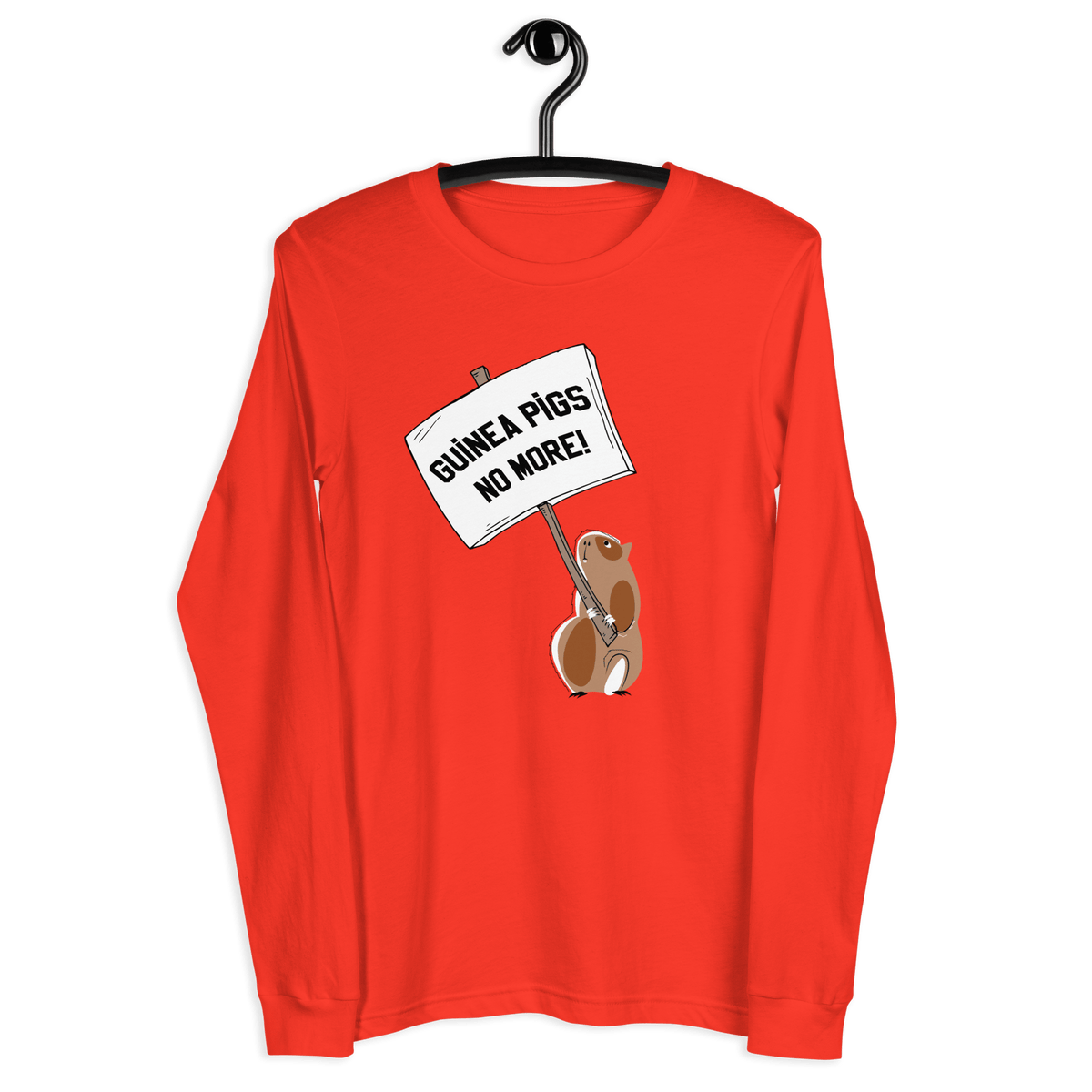 Guinea Pigs No More! Unisex Long Sleeve Tee - Amerukhan Basics Clothing - T-Shirts