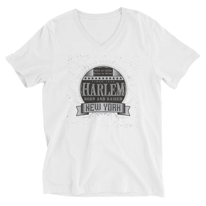Harlem Born & Raised Short Sleeve V - Neck T-Shirt - Amerukhan Basics Clothing - T-Shirts