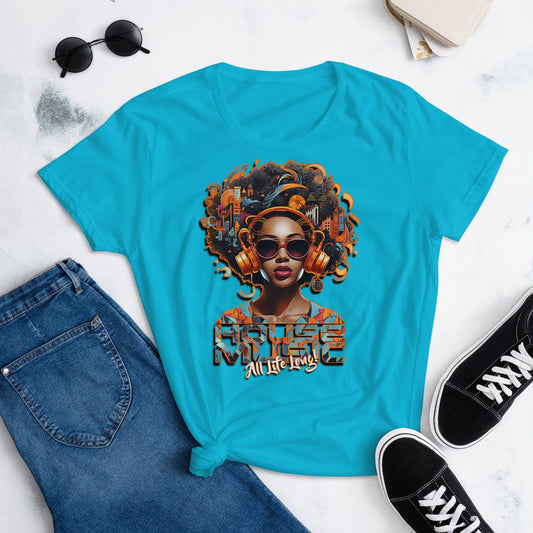 House Music All Life Long women's t-shirt - Amerukhan Basics Clothing - 