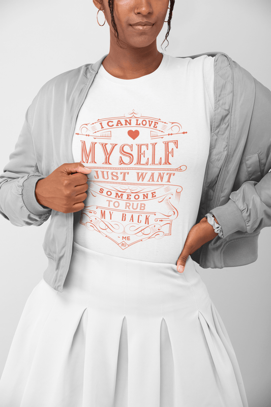 I Can Love Myself Short Sleeve V - Neck T-Shirt - Amerukhan Basics Clothing - T-Shirts