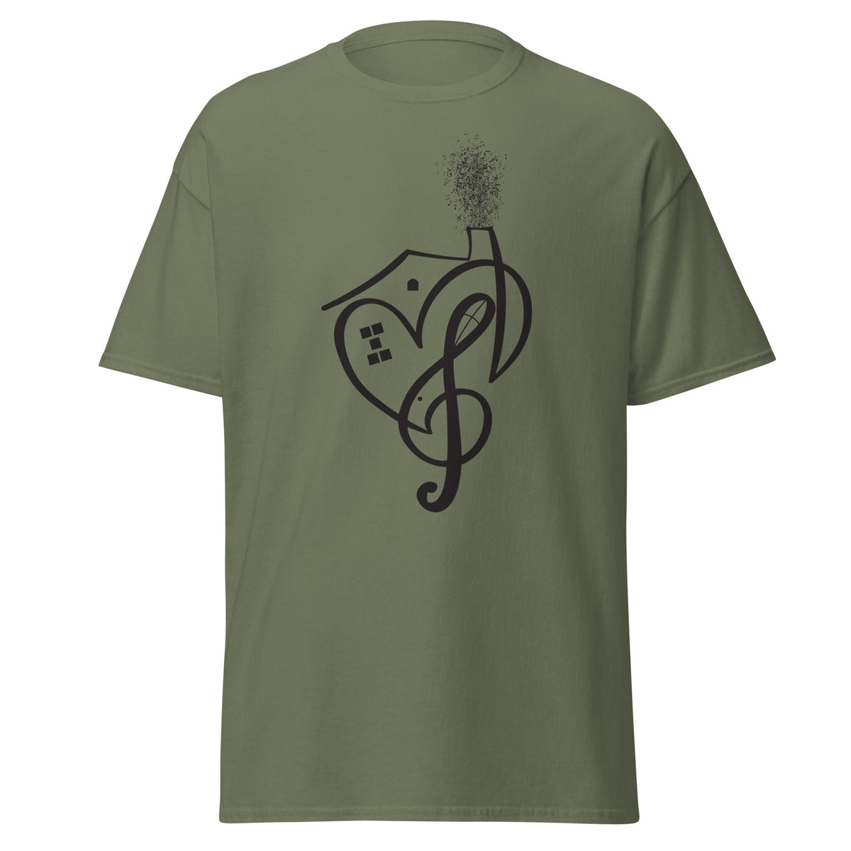 I Love House Music (Black) - Amerukhan Basics Clothing - 
