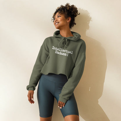 Intellectual Badass! Crop Hoodie - Amerukhan Basics Clothing - Hoodies