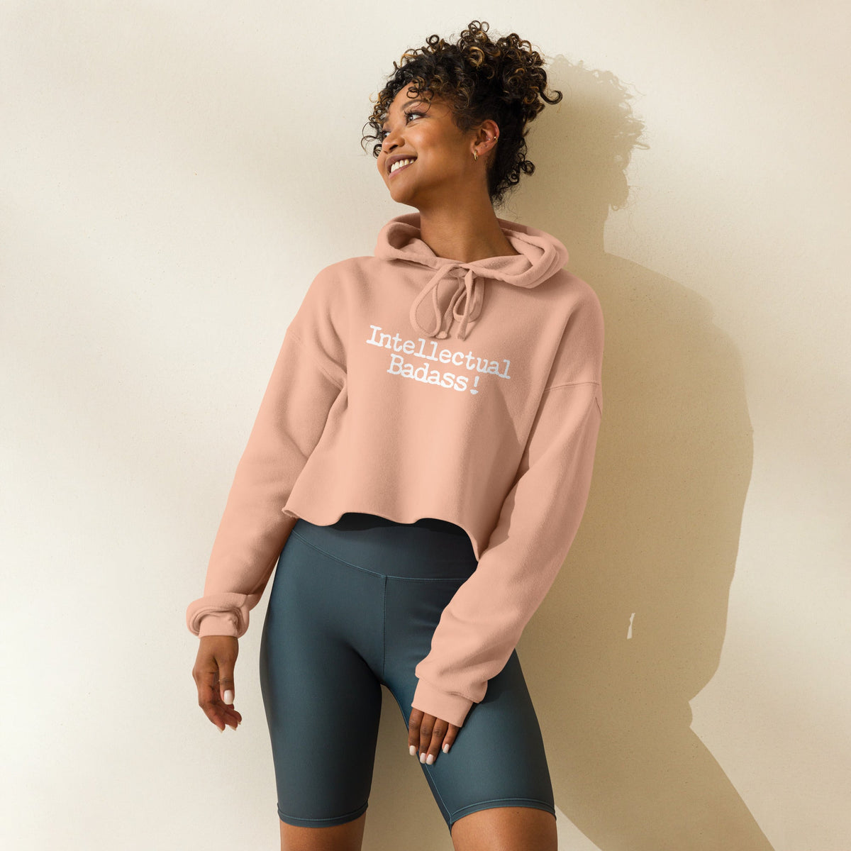 Intellectual Badass! Crop Hoodie - Amerukhan Basics Clothing - Hoodies