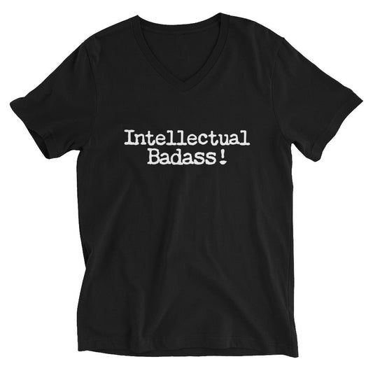Intellectual Badass! V - Neck T-Shirt - Amerukhan Basics Clothing - T-Shirts